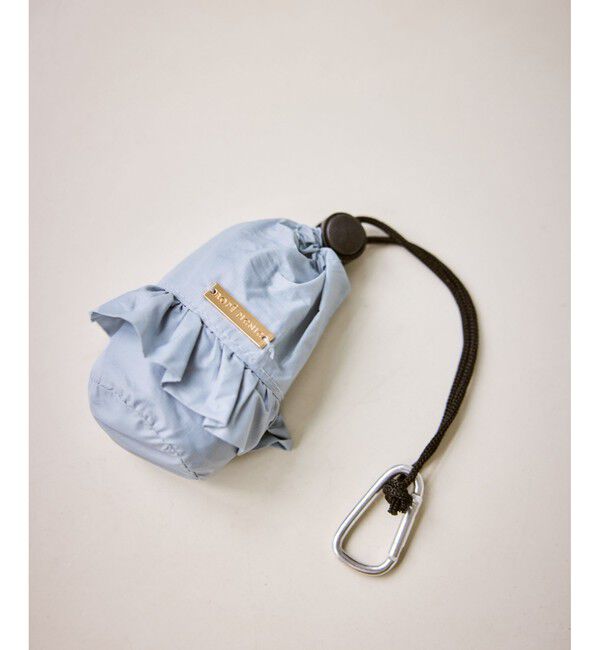 ROPE PICNIC PASSAGE「チャーム型カラビナ付きフリルエコバッグ」|エコバッグ|サックス(48)