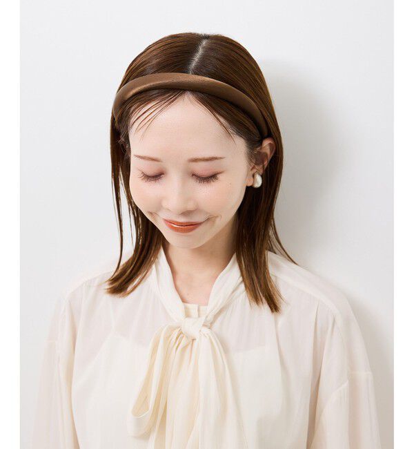 ROPE PICNIC PASSAGE「プレート付きサテンカチューシャ」|カチューシャ|