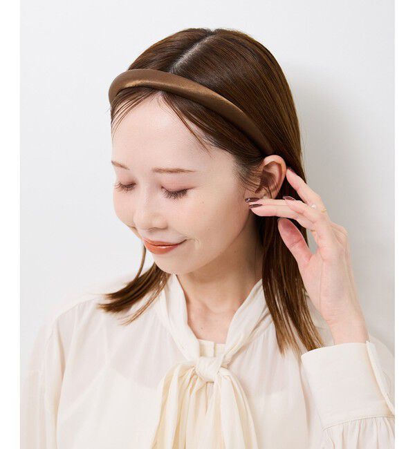 ROPE PICNIC PASSAGE「プレート付きサテンカチューシャ」|カチューシャ|