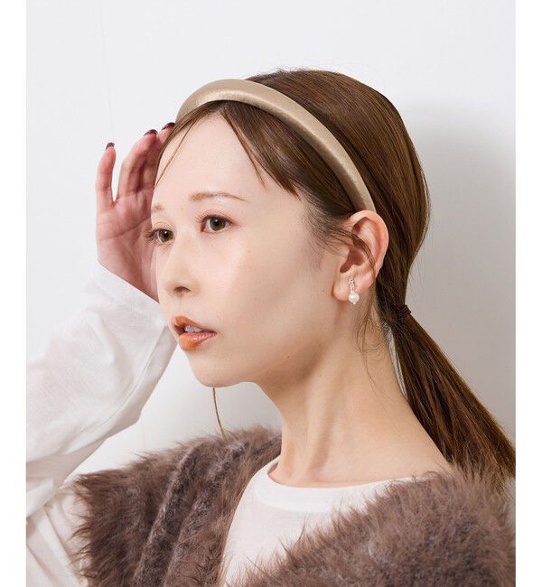 ROPE PICNIC PASSAGE「プレート付きサテンカチューシャ」|カチューシャ|