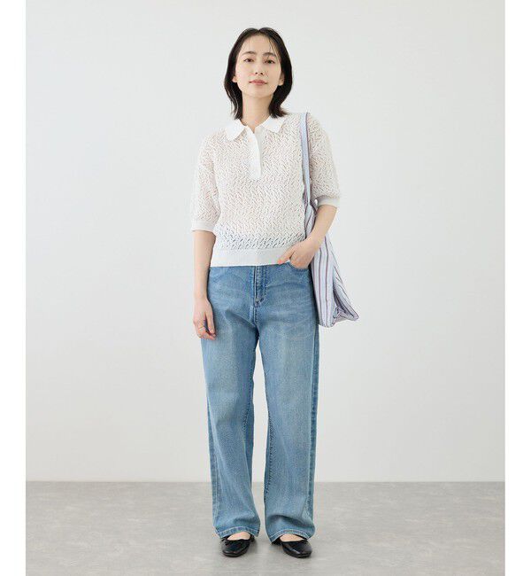 Rope&rsquo;Picnic「レースポロニット」|ニット・セーター|