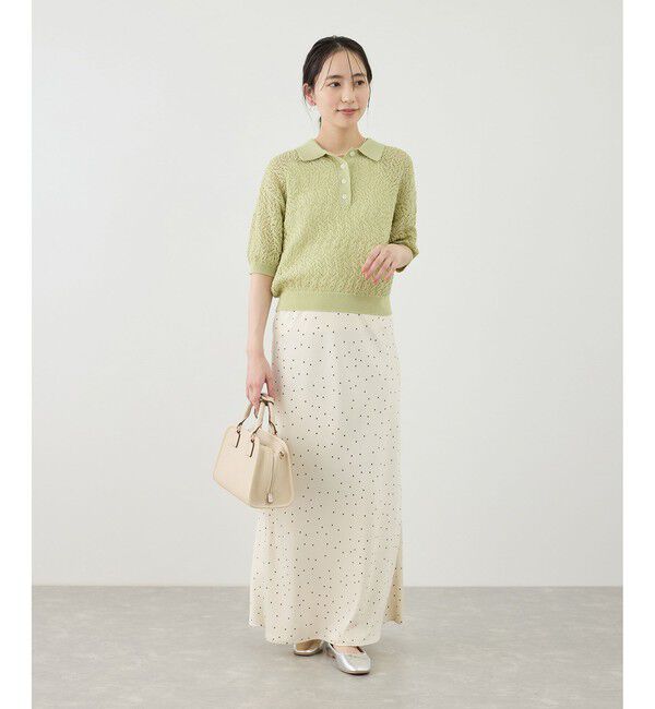 Rope&rsquo;Picnic「レースポロニット」|ニット・セーター|