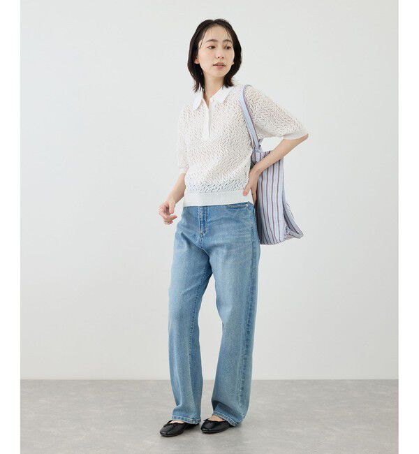 Rope&rsquo;Picnic「レースポロニット」|ニット・セーター|