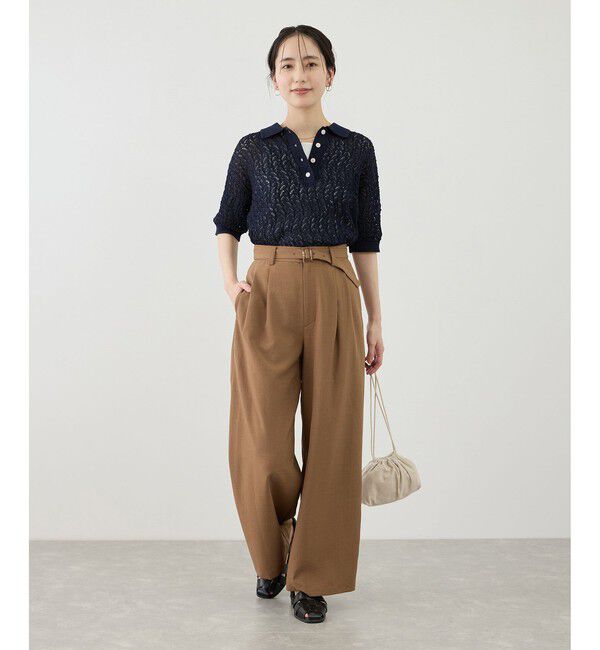 Rope&rsquo;Picnic「レースポロニット」|ニット・セーター|