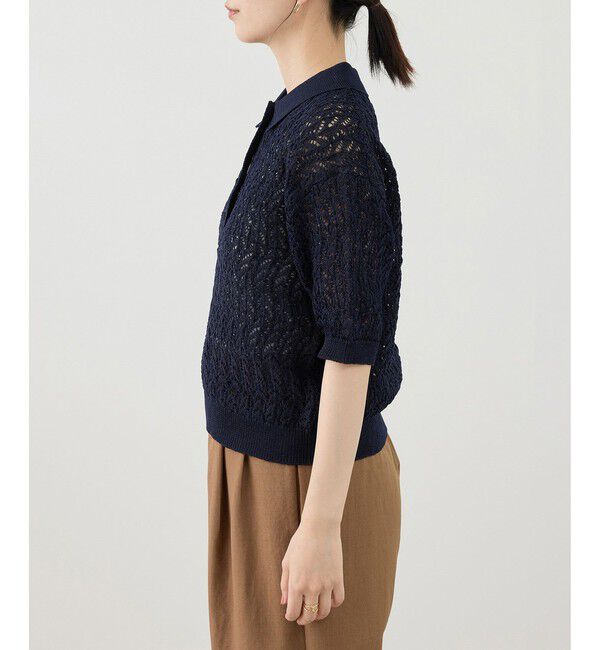 Rope&rsquo;Picnic「レースポロニット」|ニット・セーター|