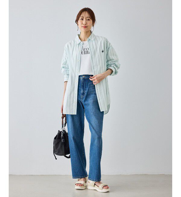 Rope&rsquo;Picnic「【BEVERLYHILLS POLO CLUB・一部店舗限定】ストライプビッグシルエットシャツ」|シャツ・ブラウス|