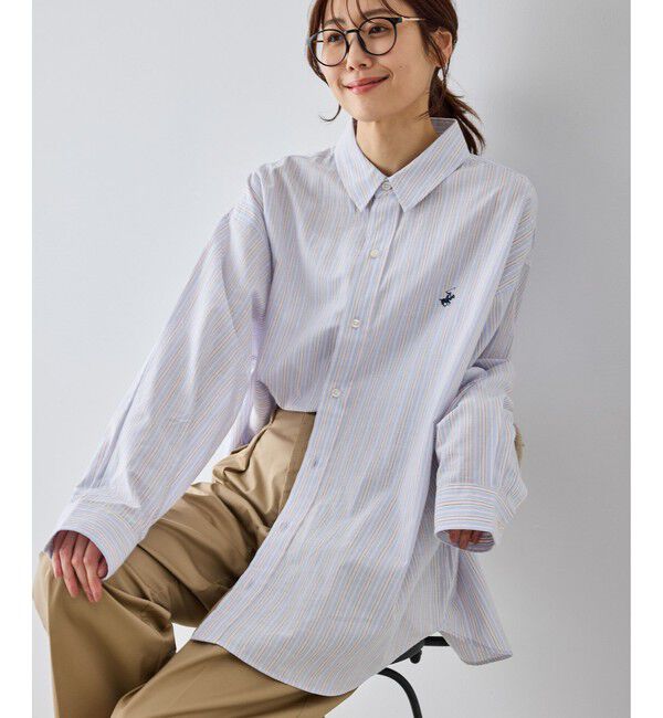 Rope&rsquo;Picnic「【BEVERLYHILLS POLO CLUB・一部店舗限定】ストライプビッグシルエットシャツ」|シャツ・ブラウス|