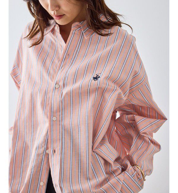 Rope&rsquo;Picnic「【BEVERLYHILLS POLO CLUB・一部店舗限定】ストライプビッグシルエットシャツ」|シャツ・ブラウス|