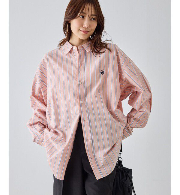 Rope&rsquo;Picnic「【BEVERLYHILLS POLO CLUB・一部店舗限定】ストライプビッグシルエットシャツ」|シャツ・ブラウス|