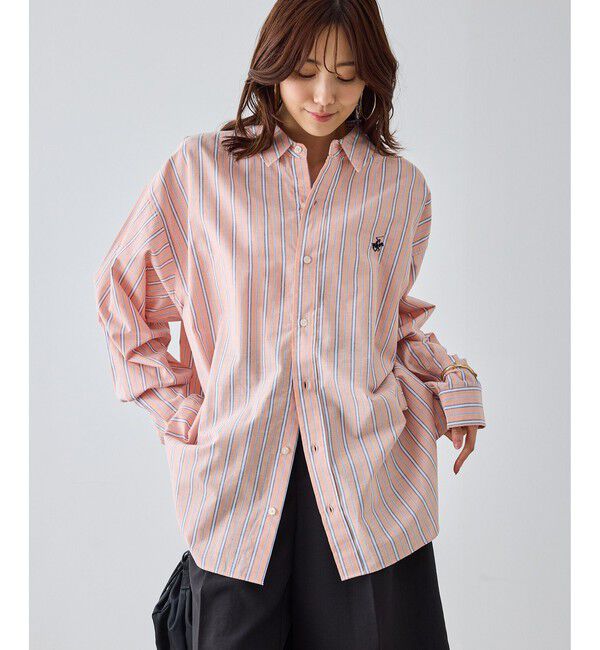 Rope&rsquo;Picnic「【BEVERLYHILLS POLO CLUB・一部店舗限定】ストライプビッグシルエットシャツ」|シャツ・ブラウス|
