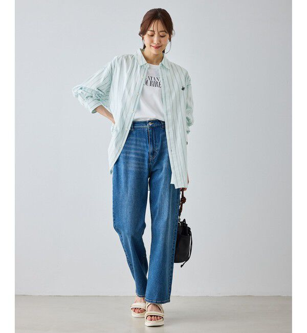 Rope&rsquo;Picnic「【BEVERLYHILLS POLO CLUB・一部店舗限定】ストライプビッグシルエットシャツ」|シャツ・ブラウス|