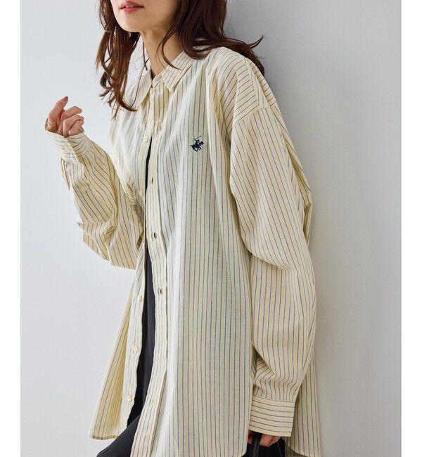 Rope&rsquo;Picnic「【BEVERLYHILLS POLO CLUB・一部店舗限定】ストライプビッグシルエットシャツ」|シャツ・ブラウス|