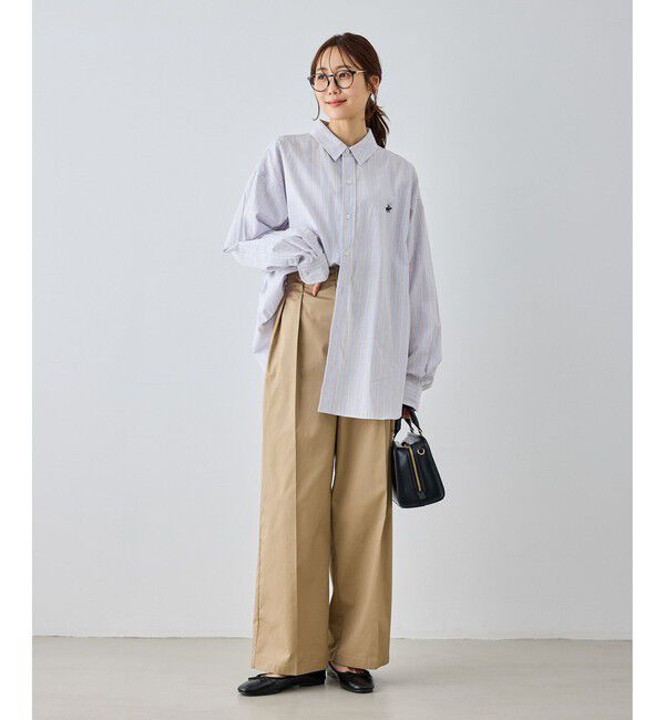 Rope&rsquo;Picnic「【BEVERLYHILLS POLO CLUB・一部店舗限定】ストライプビッグシルエットシャツ」|シャツ・ブラウス|