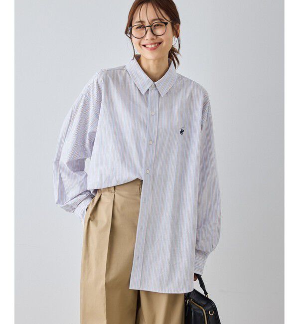 Rope&rsquo;Picnic「【BEVERLYHILLS POLO CLUB・一部店舗限定】ストライプビッグシルエットシャツ」|シャツ・ブラウス|