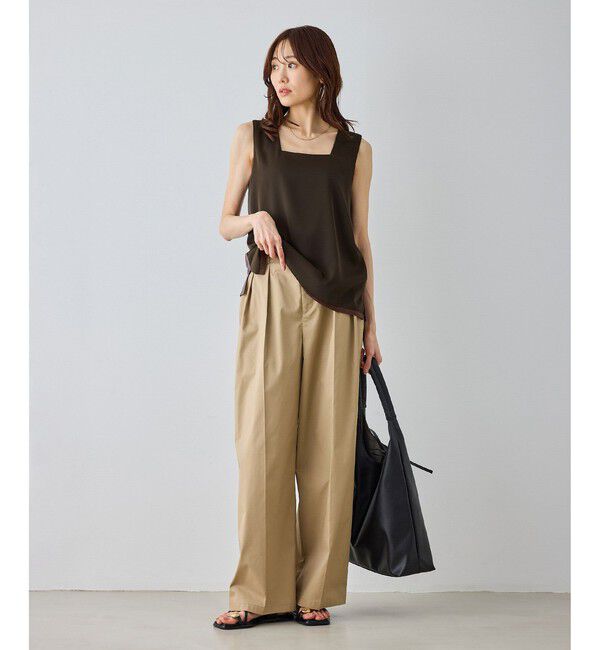 Rope&rsquo;Picnic「【emur/エミュール】サテンスクエアタンク」|タンクトップ|