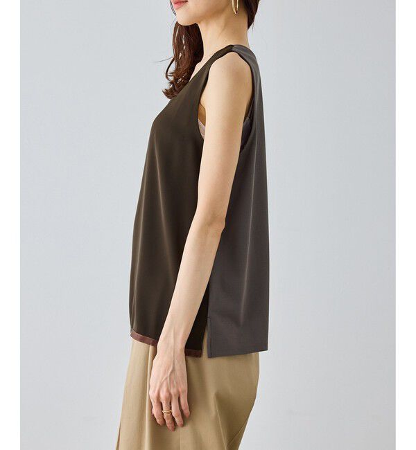 Rope&rsquo;Picnic「【emur/エミュール】サテンスクエアタンク」|タンクトップ|