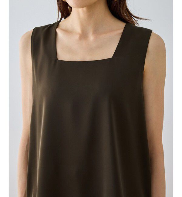 Rope&rsquo;Picnic「【emur/エミュール】サテンスクエアタンク」|タンクトップ|