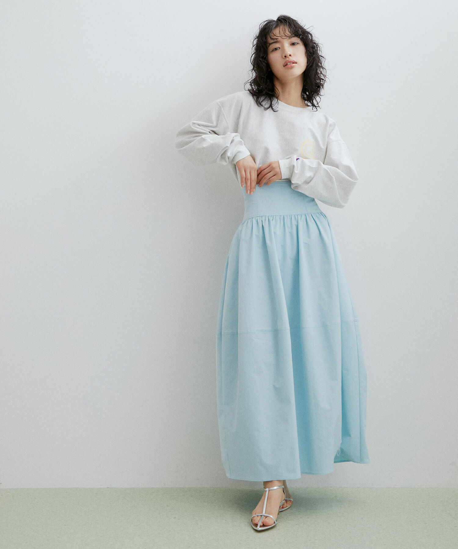 ADAM ET ROPE'「ウエストシェイプギャザースカート」|スカート|