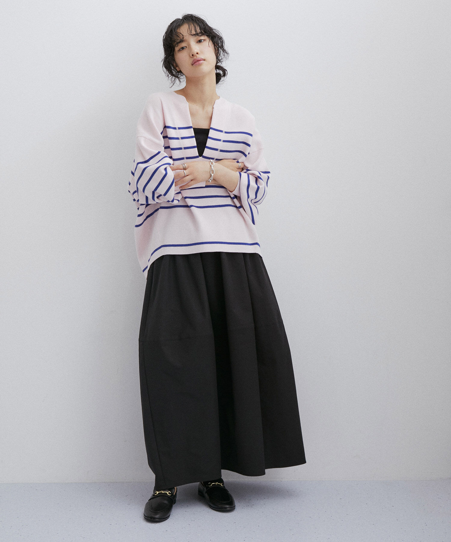 ADAM ET ROPE'「ウエストシェイプギャザースカート」|スカート|