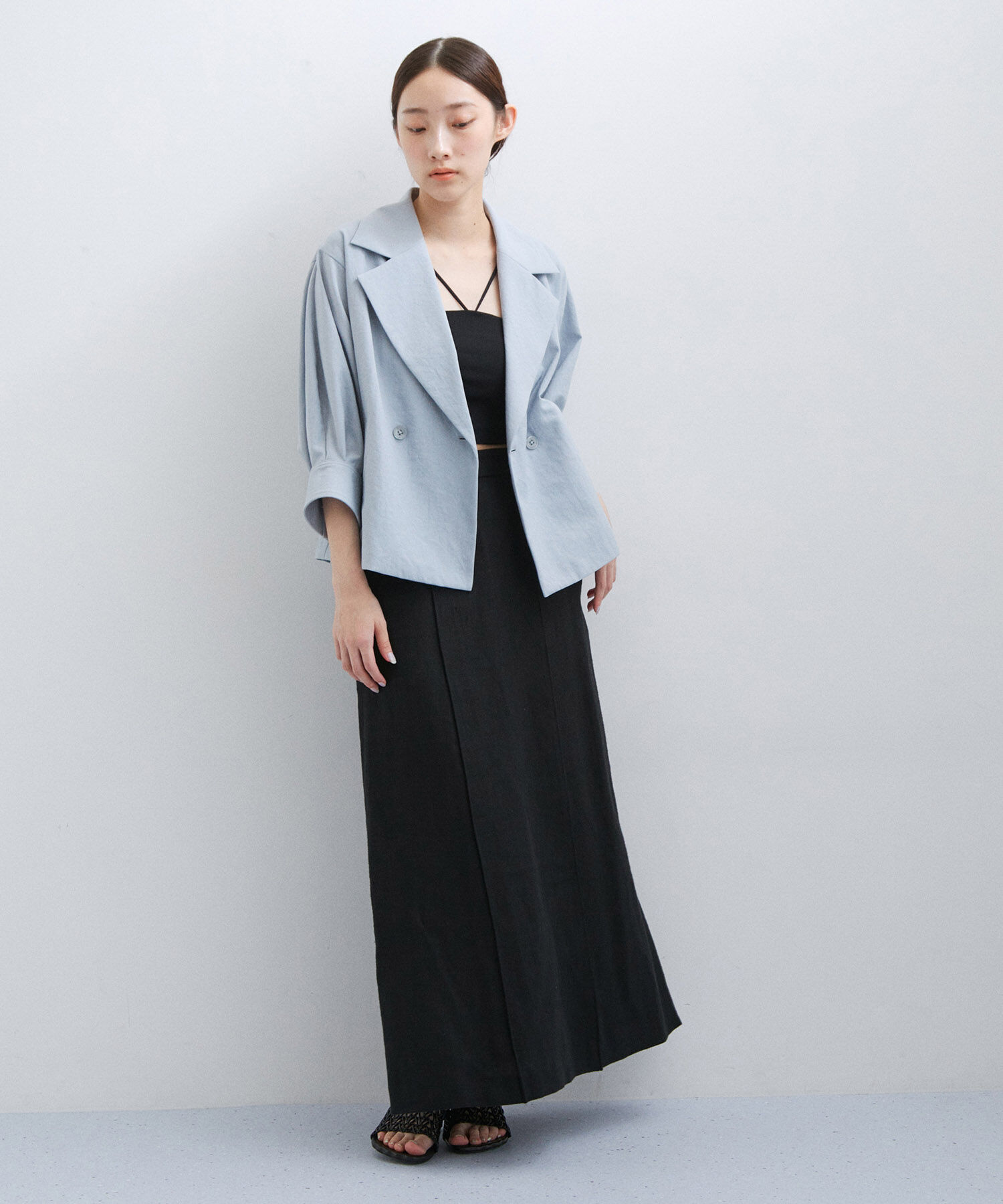 ADAM ET ROPE'「【セットアップ対応】ローウエストリネンスカート」|スカート|