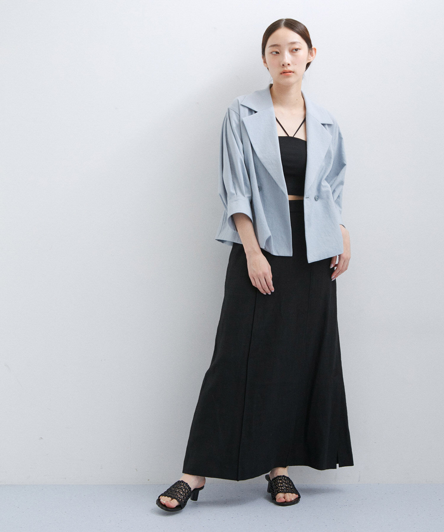 ADAM ET ROPE'「【セットアップ対応】ローウエストリネンスカート」|スカート|