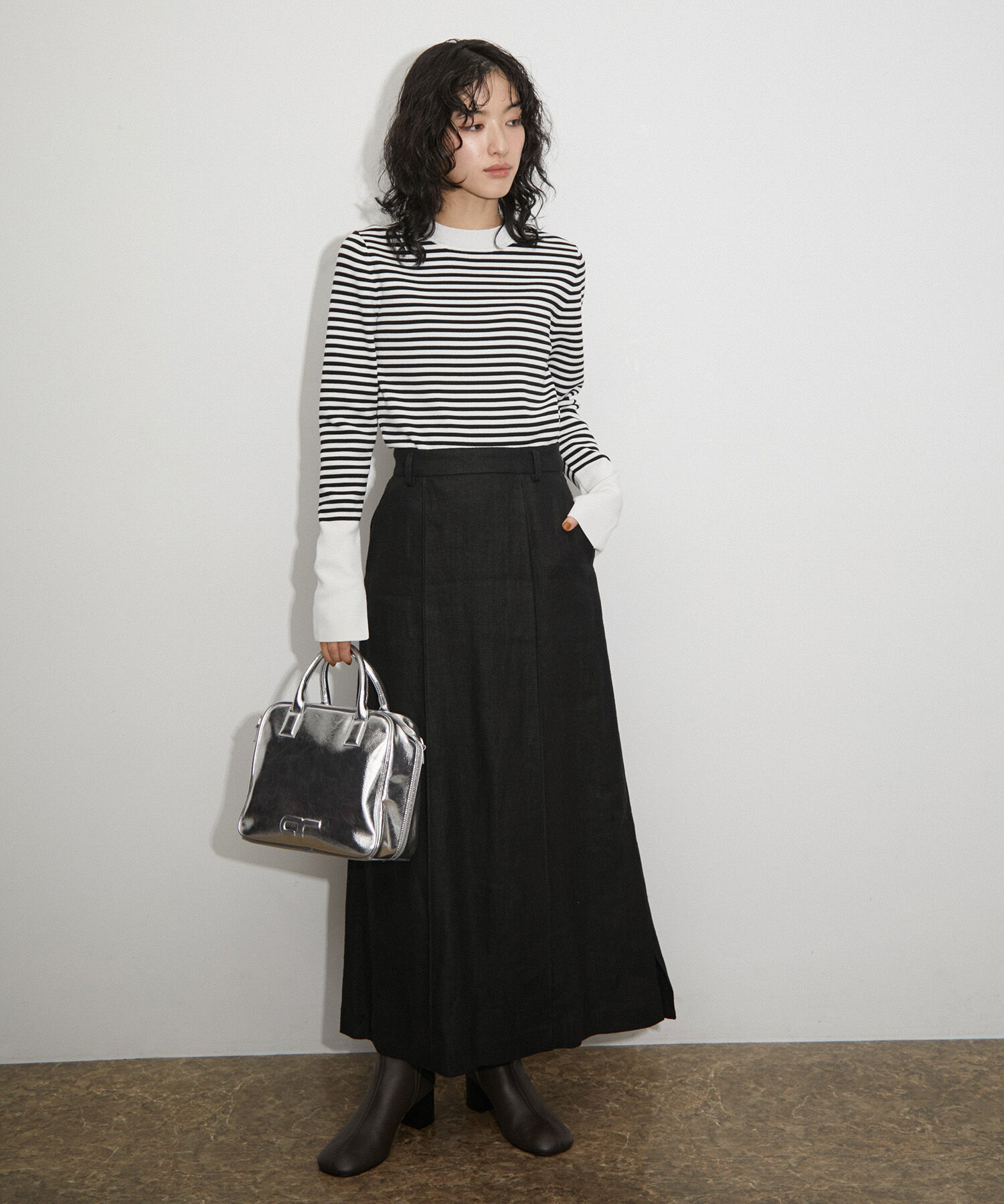 ADAM ET ROPE'「【セットアップ対応】ローウエストリネンスカート」|スカート|