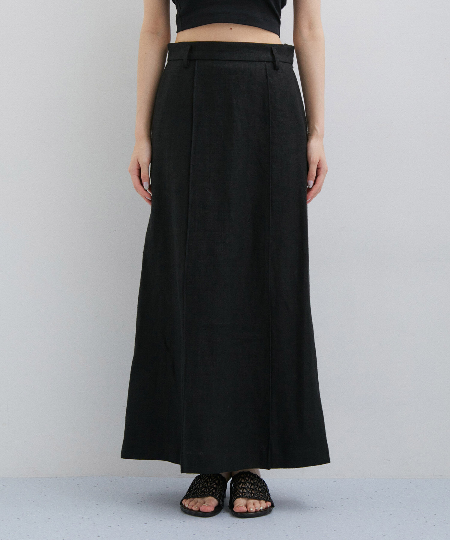 ADAM ET ROPE'「【セットアップ対応】ローウエストリネンスカート」|スカート|