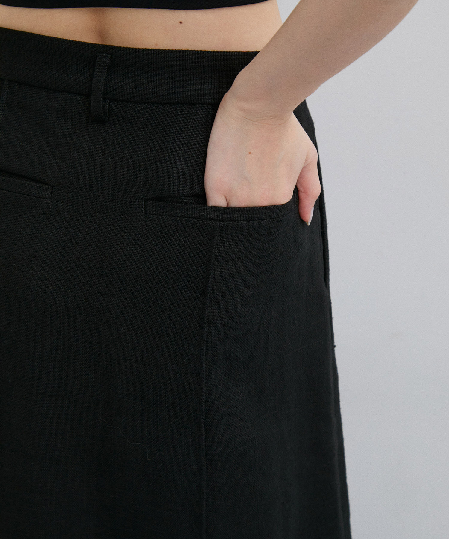 ADAM ET ROPE'「【セットアップ対応】ローウエストリネンスカート」|スカート|