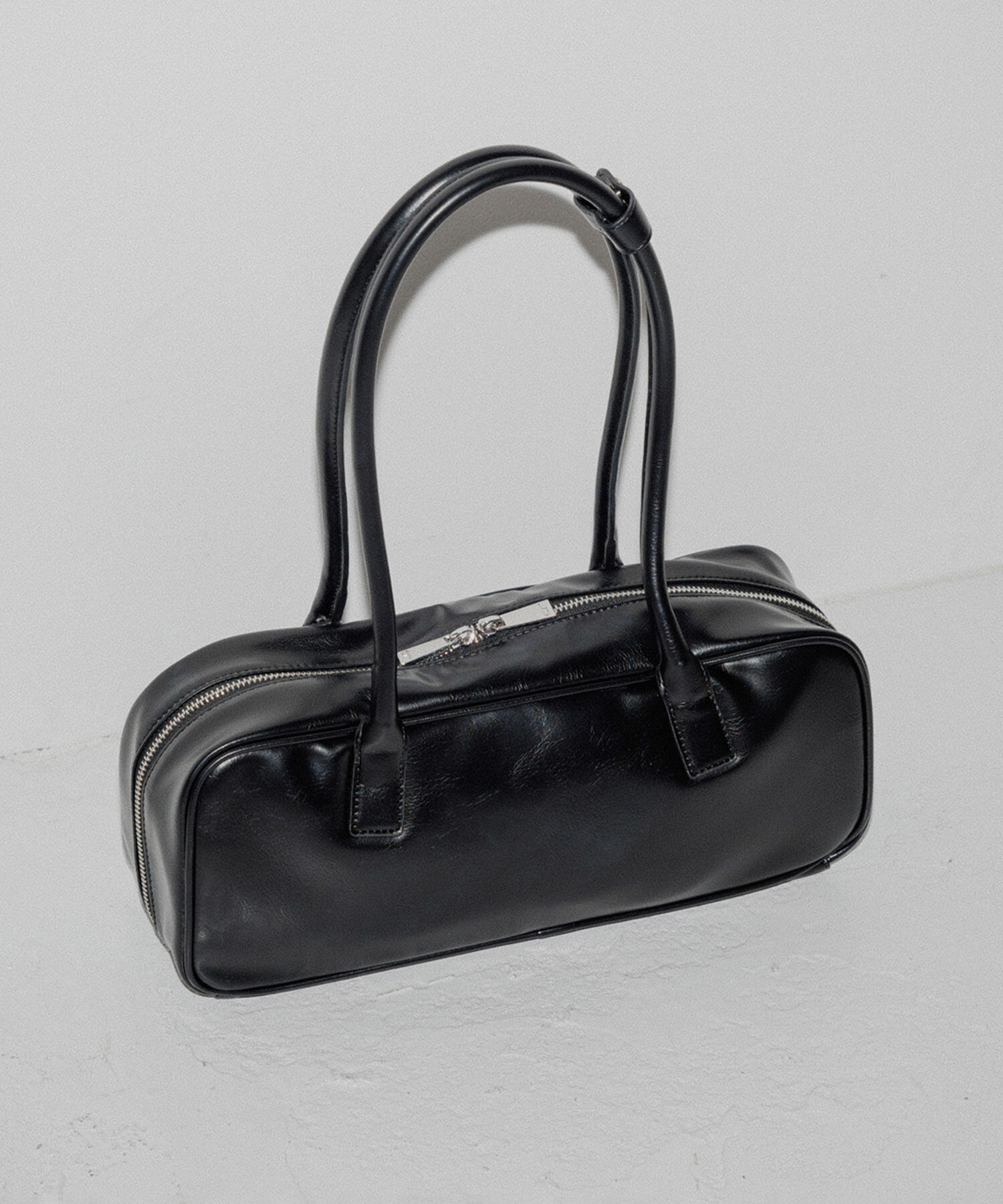 ADAM ET ROPE'「【サステナブル】ロングハンドルボストンバッグ」|ボストンバッグ|ブラック(01)