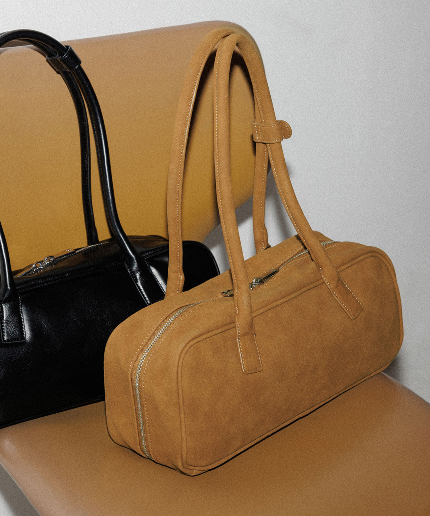 ADAM ET ROPE'「【サステナブル】ロングハンドルボストンバッグ」|ボストンバッグ|キャメル(25)