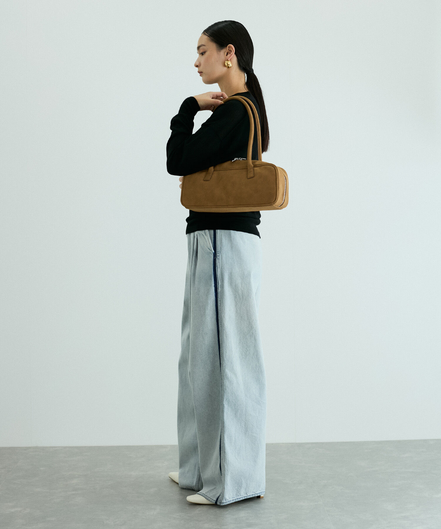 ADAM ET ROPE'「【サステナブル】ロングハンドルボストンバッグ」|ボストンバッグ|