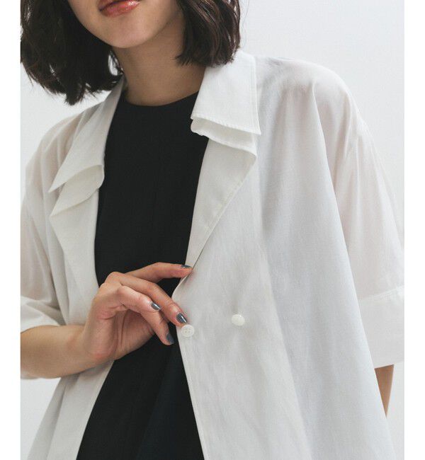 ADAM ET ROPE'「ハーフスリーブダブルボタンシャツ」|シャツ・ブラウス|