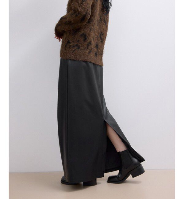 ADAM ET ROPE'「【WEB限定】シンセティックレザータイトスカート」|スカート|