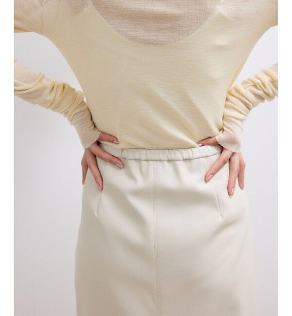 ADAM ET ROPE'「【WEB限定】シンセティックレザータイトスカート」|スカート|