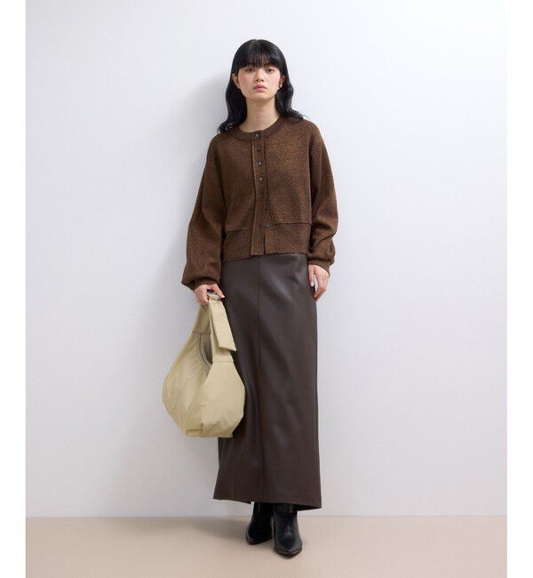 ADAM ET ROPE'「【WEB限定】シンセティックレザータイトスカート」|スカート|