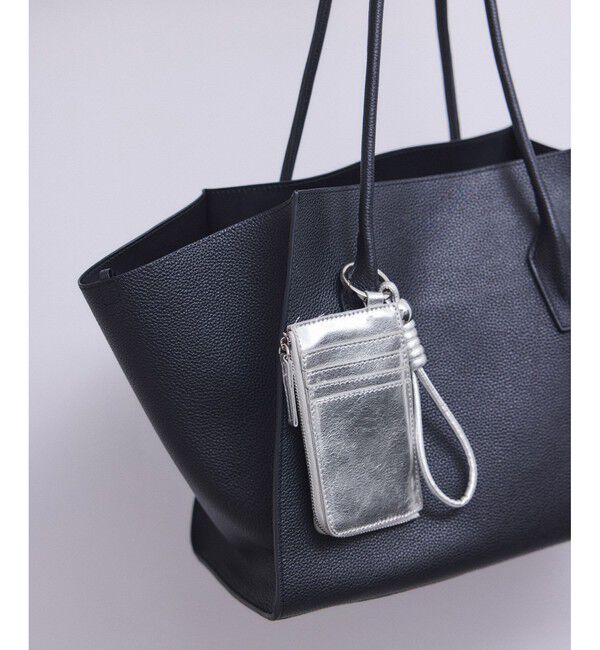 ADAM ET ROPE'「【WEB限定】カードケース付きチャームストラップ」|名刺入れ・カードケース|シルバー(93)