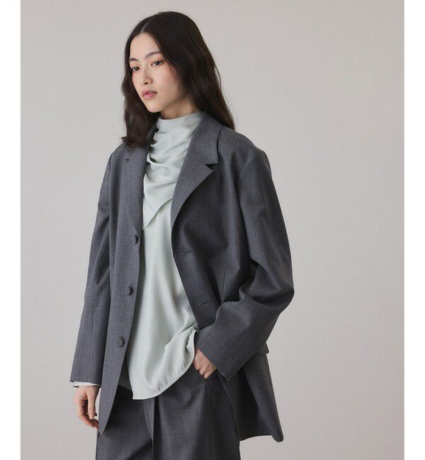 ADAM ET ROPE'「シングルブレストジャケット」|テーラードジャケット|グレー(07)