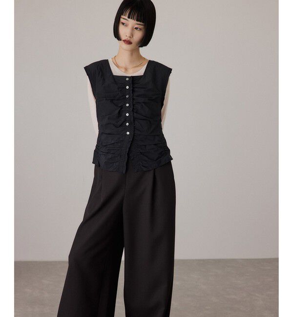 ADAM ET ROPE'「ブラウスコンビオールインワン」|オールインワン|