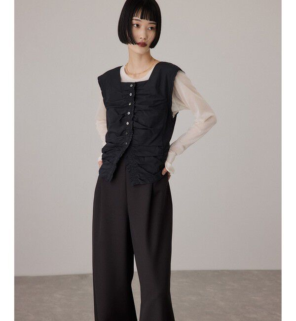 ADAM ET ROPE'「ブラウスコンビオールインワン」|オールインワン|