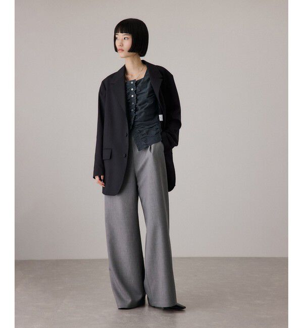 ADAM ET ROPE'「ブラウスコンビオールインワン」|オールインワン|