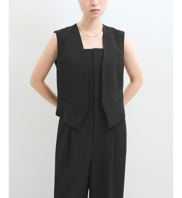 ADAM ET ROPE'「【サステナブル】ジレコンビロンパース」|オールインワン|