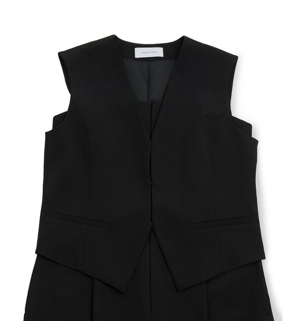 ADAM ET ROPE'「【サステナブル】ジレコンビロンパース」|オールインワン|