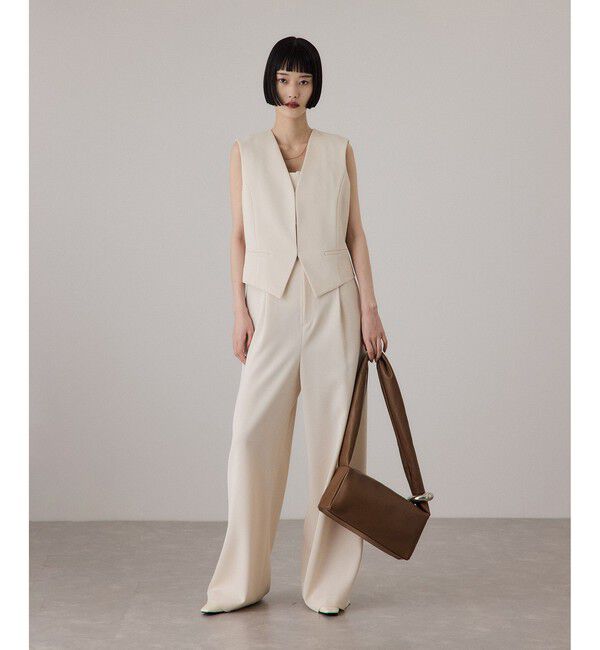 ADAM ET ROPE'「【サステナブル】ジレコンビロンパース」|オールインワン|