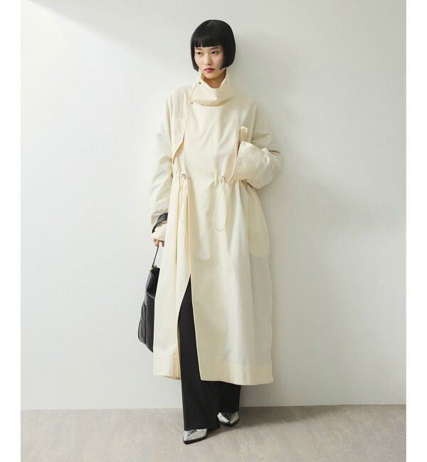 ADAM ET ROPE'「【WEB限定】・【サステナブル】スタンドカラーロングモッズコート」|ミリタリー・モッズコート|