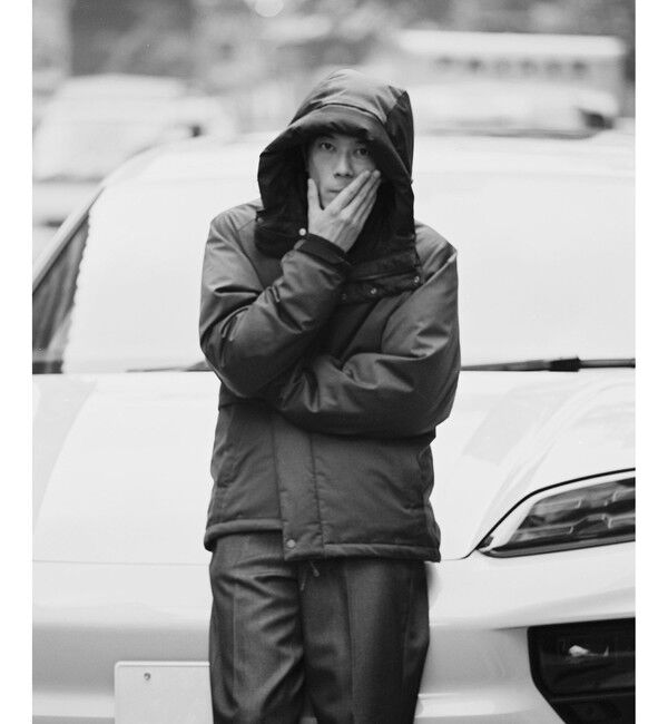 ADAM ET ROPE'「【ACT_01 AO】ラミネート メリノウール ショートダウンジャケット」|ダウン|