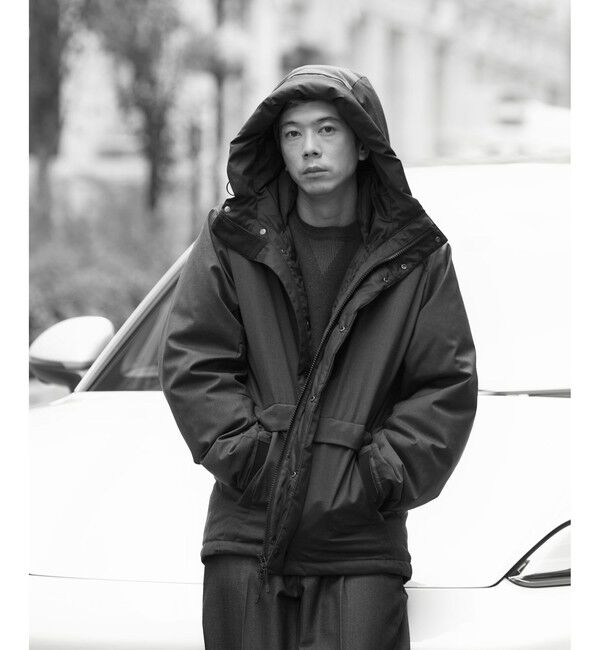 ADAM ET ROPE'「【ACT_01 AO】ラミネート メリノウール ショートダウンジャケット」|ダウン|