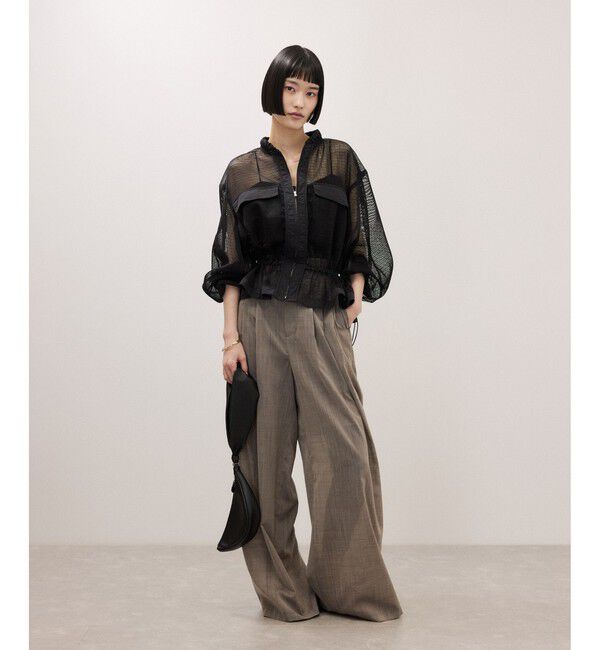 ADAM ET ROPE'「ドロストメッシュシャツ」|シャツ・ブラウス|