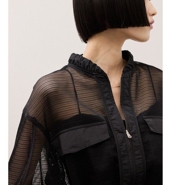 ADAM ET ROPE'「ドロストメッシュシャツ」|シャツ・ブラウス|