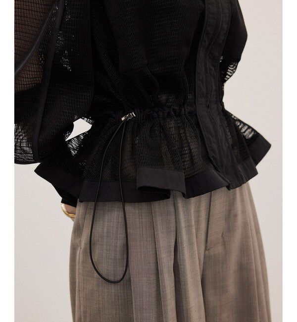 ADAM ET ROPE'「ドロストメッシュシャツ」|シャツ・ブラウス|