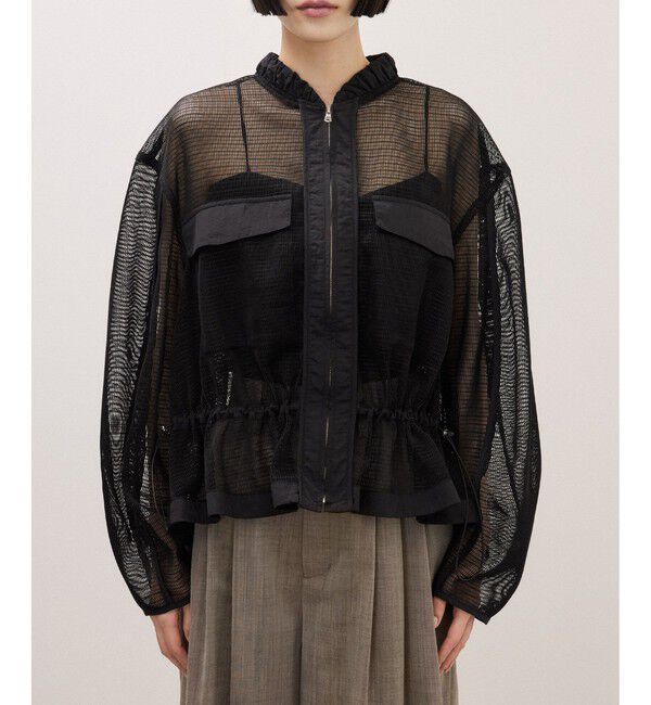 ADAM ET ROPE'「ドロストメッシュシャツ」|シャツ・ブラウス|